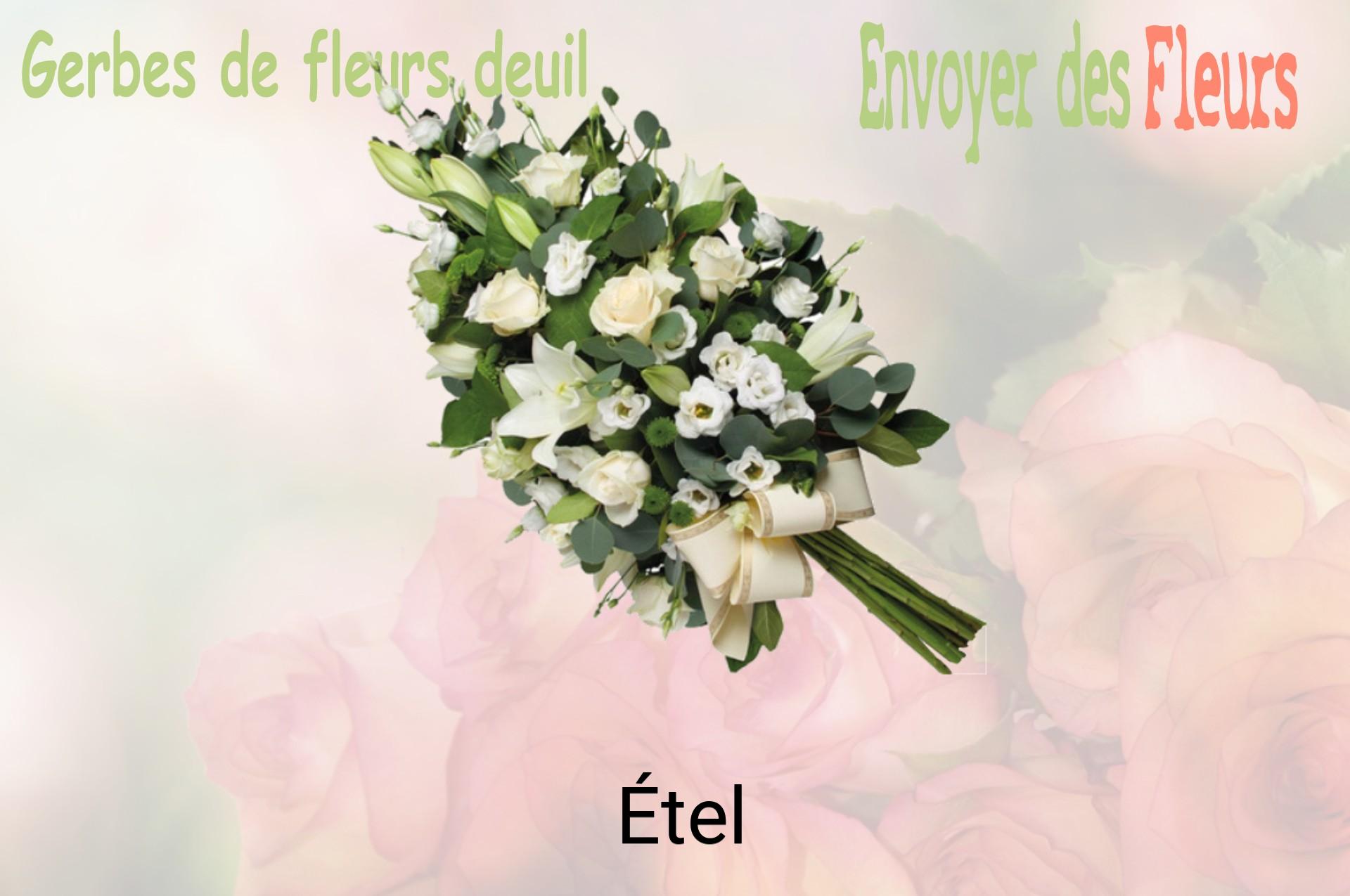 Gerbe de fleurs de deuil livrée à Étel